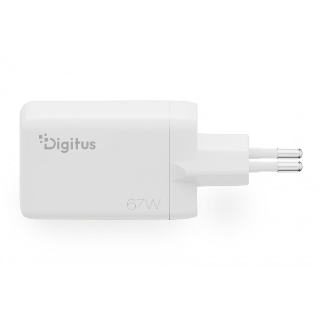 Digitus 67W USB GaN Charger, 2x USB-C, 1x USB-A Digitus 67W USB GaN Charger, 2x USB-C, 1x USB-A