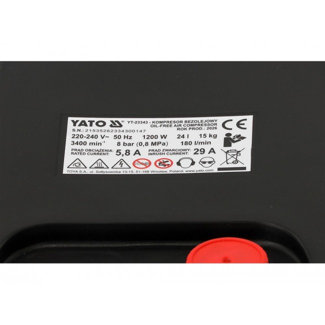Oil-Free Compressor YATO 24 L YT-23343