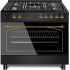 Ravanson KWGE-K90-6 TOP CHEF cooker Freestanding cooker Electric Gas Black