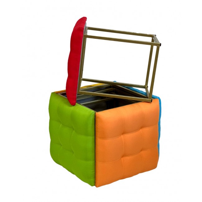 Puff-transformer 5in1 - 5 stools in 1 multicolour pouffe