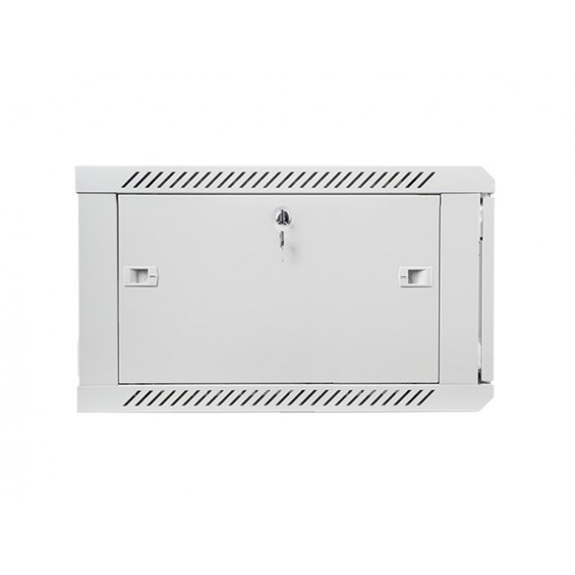 Lanberg wall-mounted installation rack cabinet 19'' 6U 600x600mm gray (glass door)