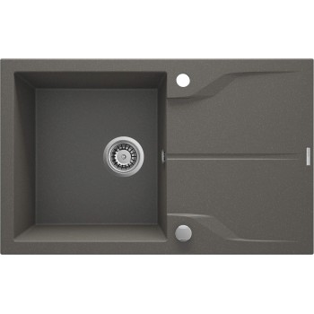 1-bowl granite sink with drainer - mounted flush with the worktop