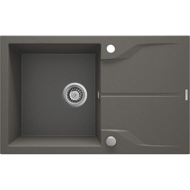 1-bowl granite sink with drainer - mounted flush with the worktop