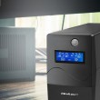 Qoltec Monolith uninterruptible power supply (UPS) Double-conversion (Online) 0.65 kVA 360 W 2 AC outlet(s)