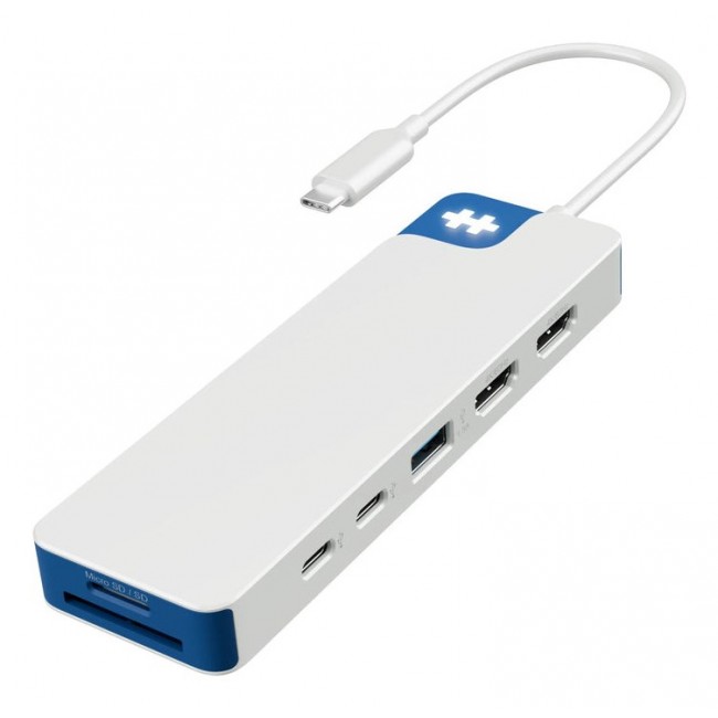 HYPER HD4103BUGL interface hub USB 3.2 Gen 1 (3.1 Gen 1) Type-C 5000 Mbit/s Blue, White
