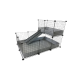 C&C modular cage one-storey 3x2 + Loft 2x1 + Silver ramp