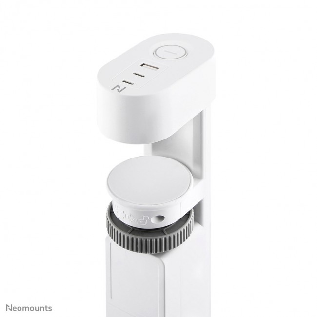 Neomounts DS22-840WH6 Desk socket with clamp and USB-C and USB-A ports - Quick charge