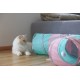 KERBL Large Triangular Tunnel with Plush Ball - Cat Toy - 80x50x25 cm