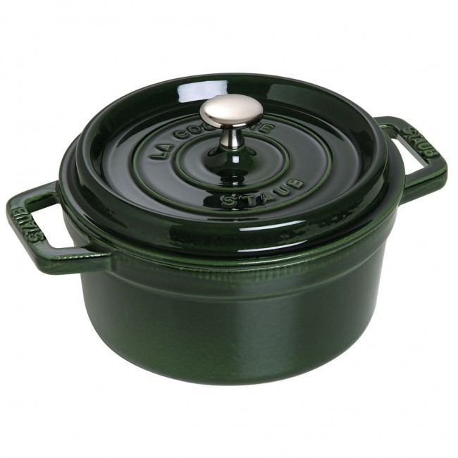 Staub Round Cast Iron Pot - Green, 2.2 ltr Staub Round Cast Iron Pot - Green, 2.2 ltr