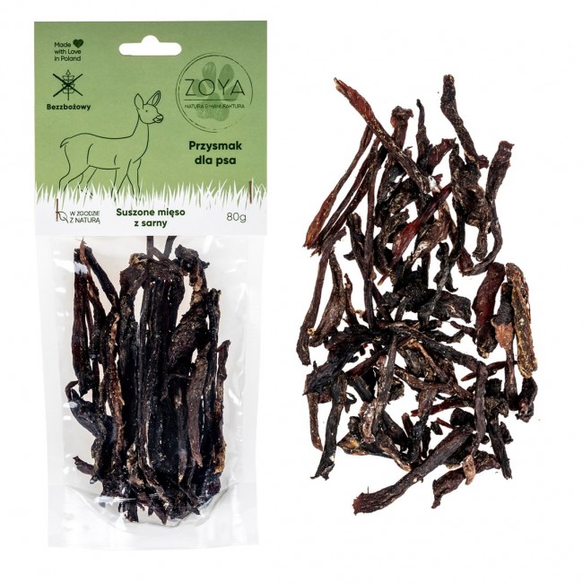 ZOYA Dried deer meat - dog treat - 80g