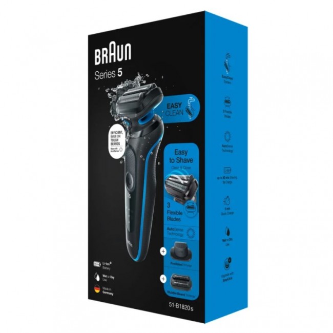 Braun Series 5 51-B1820s Foil shaver Black, Blue