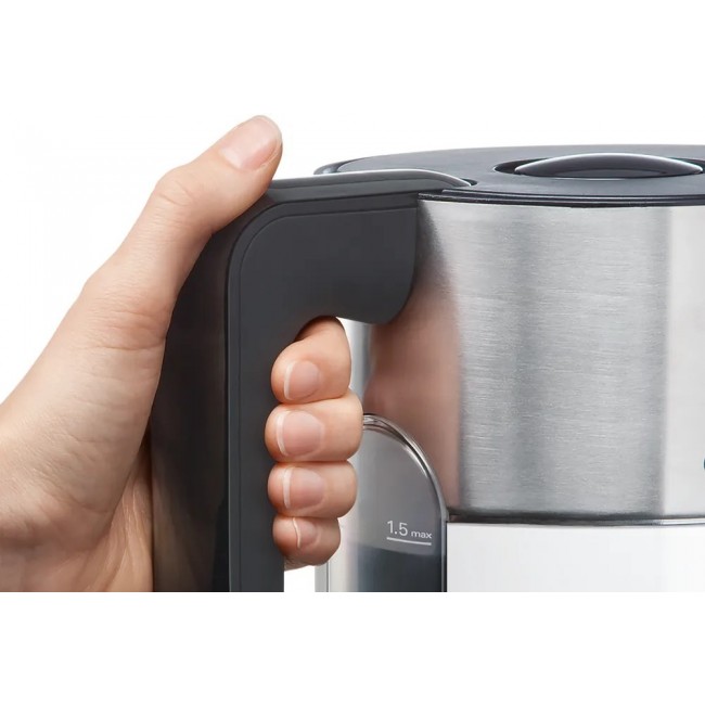 Bosch TWK8611P electric kettle 1.5 L 2400 W Anthracite, Stainless steel, White Bosch TWK8611P electric kettle 1.5 L 2400 W Anthracite, Stainless steel, White