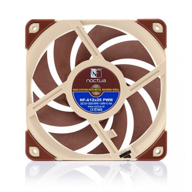 Noctua NF A12x25 5V PWM Computer case Fan 12 cm Beige, Red