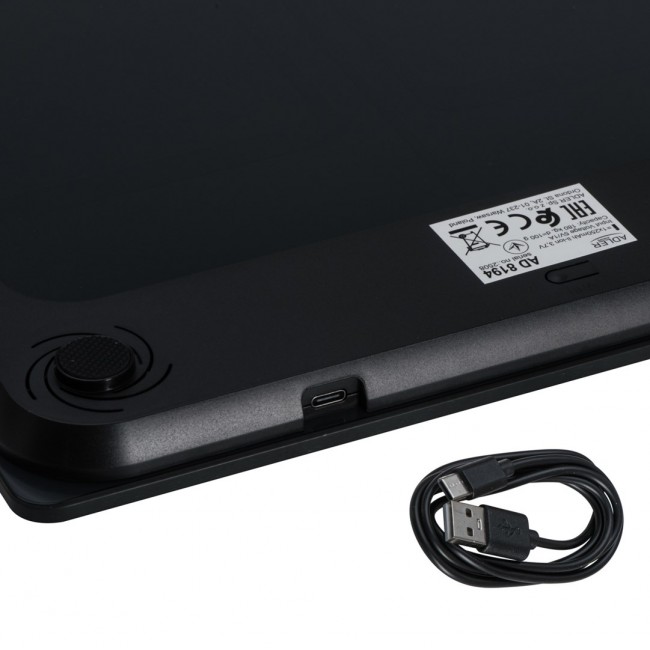 Bathroom scale ADLER AD 8194s STRIPES rechargeable USB-C Black