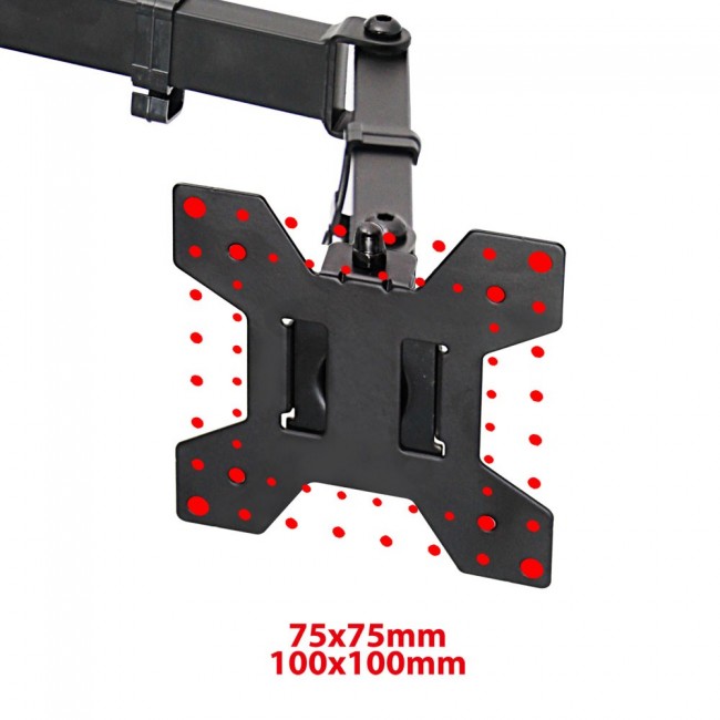 Esperanza ERW018 Desk mount for two monitors 10-27'' up to 8kg Esperanza ERW018 Desk mount for two monitors 10-27'' up to 8kg