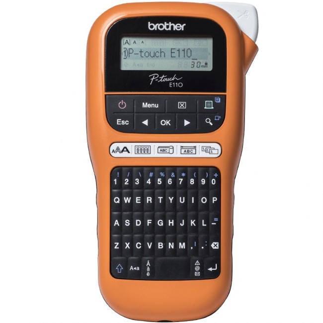 Brother PT-E110 label printer Thermal transfer 180 x 180 DPI 20 mm/sec HGe/TZe QWERTY Brother PT-E110 label printer Thermal transfer 180 x 180 DPI 20 mm/sec HGe/TZe QWERTY