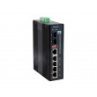 LevelOne 6-Port Gigabit Industrial Switch, 1 x SFP, 1 x SFP/RJ45 Combo, -40 C to 75 C, DIN-Rail