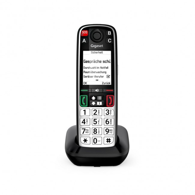 Gigaset EASY 500 Analog/DECT telephone Caller ID Black, Silver