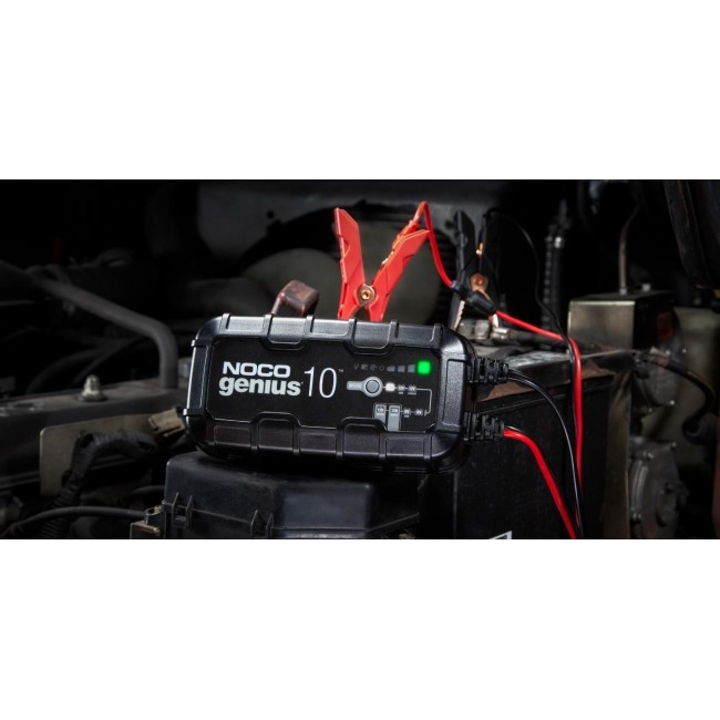 NOCO GENIUS10 EU 10A Battery charger for 6V/12V batteries with maintenance and desulphurisation function NOCO GENIUS10 EU 10A Battery charger for 6V/12V batteries with maintenance and desulphurisation function
