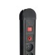 Maclean power strip, 10 outlet extension cord, 2 switches, protection and overload indication, 3680W, MCE10 Maclean power strip, 10 outlet extension cord, 2 switches, protection and overload indication, 3680W, MCE10