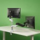 R-Go Tools Monitor arm R-Go Caparo Dual, for two monitors, adjustable with gas spring, 3-9 kg load capacity, 100% circular, black