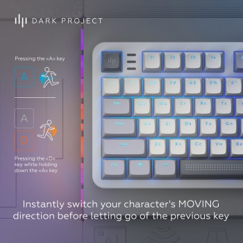 Dark Project ALU87A Daylight, G3MS Zircon Switch, RU keyboard