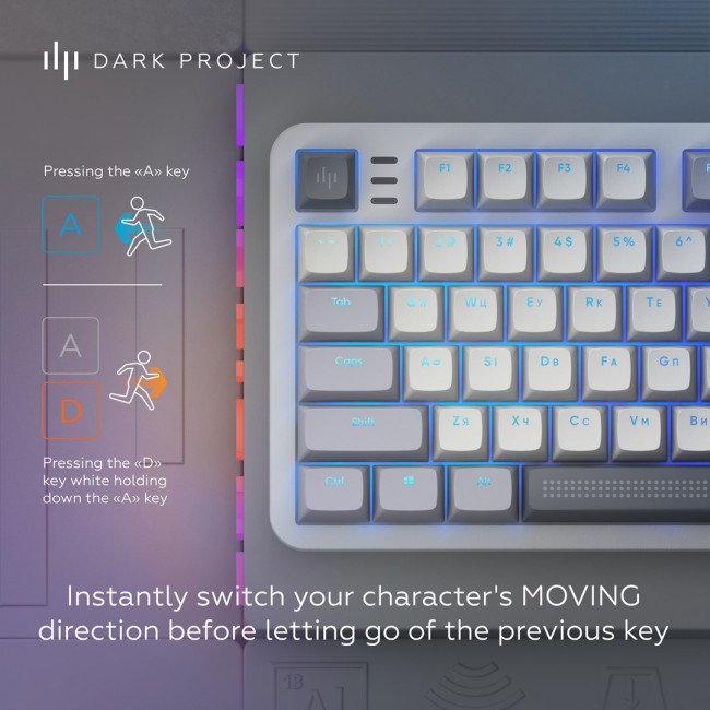 Dark Project ALU87A Daylight, G3MS Zircon Switch, RU keyboard Dark Project ALU87A Daylight, G3MS Zircon Switch, RU keyboard