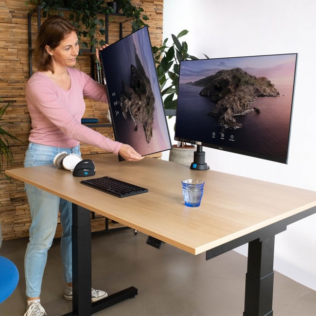 R-Go Tools Monitor arm R-Go Caparo Dual, for two monitors, adjustable with gas spring, 3-9 kg load capacity, 100% circular, black R-Go Tools Monitor arm R-Go Caparo Dual, for two monitors, adjustable with gas spring, 3-9 kg load capacity, 100% circular, black