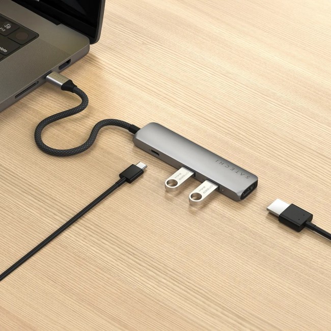 Satechi ST-P4SM interface hub USB Type-C 10000 Mbit/s Grey Satechi ST-P4SM interface hub USB Type-C 10000 Mbit/s Grey