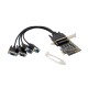 Conceptronic 4-Port DB9 RS232 Serial PCIe Card