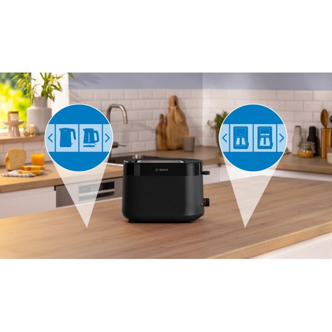 Bosch TAT2M123 toaster 2 slice(s) 950 W Black Bosch TAT2M123 toaster 2 slice(s) 950 W Black