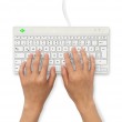 R-Go Tools Ergonomic keyboard R-Go Compact Break, compact keyboard with break software, QWERTZ (DE), wired, white R-Go Tools Ergonomic keyboard R-Go Compact Break, compact keyboard with break software, QWERTZ (DE), wired, white