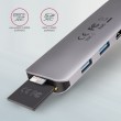 Axagon HMC-5 USB 3.2 Gen 1 hub, 2x USB-A, HDMI, SD/microSD, PD 100W, 20cm USB-C cable
