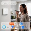 Qoltec 52715 Smart Touch 1-Gang Light Switch | Wi-Fi | Timer | Tuya | Smart Life | Tempered Glass | White