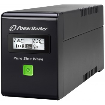 PowerWalker VI 600 SW FR uninterruptible power supply (UPS) Line-Interactive 0.6 kVA 360 W 2 AC outlet(s)