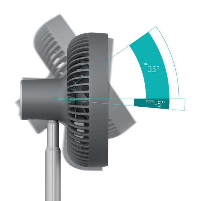 Duux Rize Flex Stand Fan Grey Diameter 21 cm