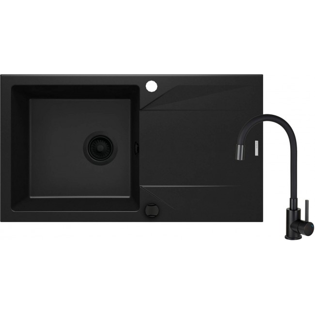 Granite sink with tap 1-bowl with drainer Granite sink with tap 1-bowl with drainer