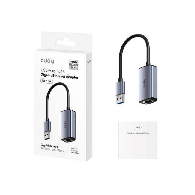 CUDY UE10A USB-A to Ethernet Adapter