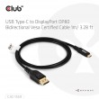 Cable USB-C to DP 1M/M/M CAC-1559 Club3D Cable USB-C to DP 1M/M/M CAC-1559 Club3D