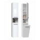 Bathroom cabinet NEL III 31x30x174 cm, white, glossy