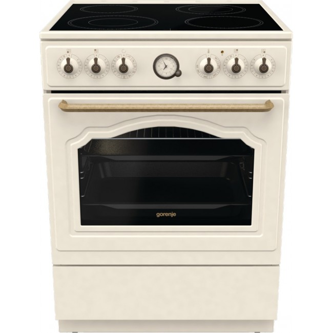 Gorenje GECS6B70CLI Freestanding cooker Ceramic hob Beige