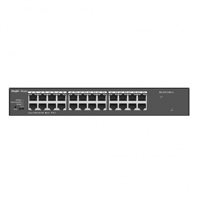 Ruijie Networks RG-ES124G-L network switch Unmanaged L2 Gigabit Ethernet (10/100/1000) Black Ruijie Networks RG-ES124G-L network switch Unmanaged L2 Gigabit Ethernet (10/100/1000) Black