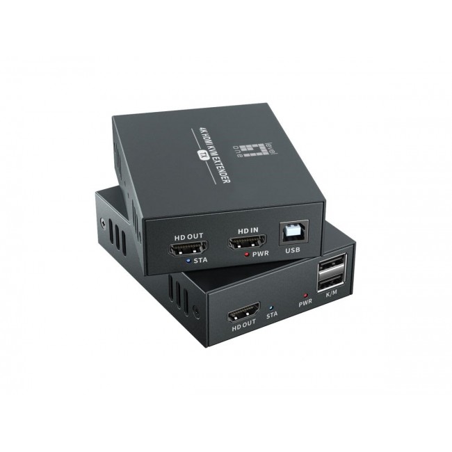 LevelOne HVE-8111 AV extender AV transmitter & receiver Black