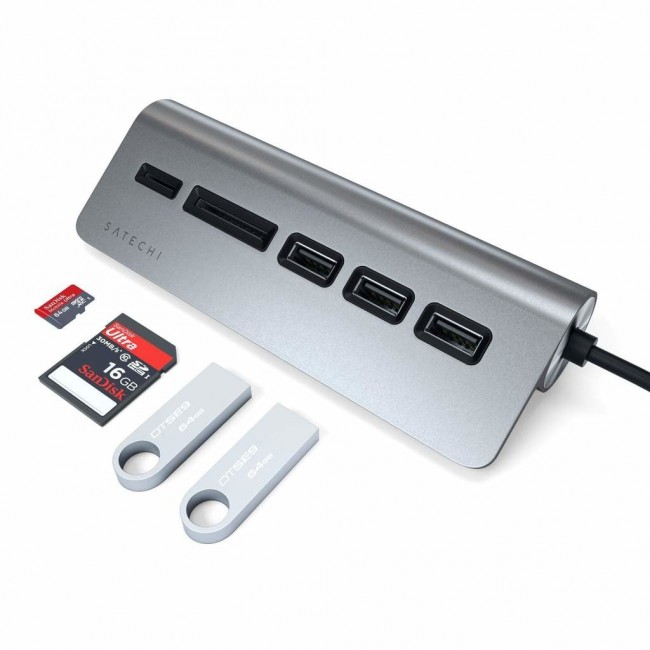 Satechi ST-TCHCRM laptop dock/port replicator USB 3.2 Gen 1 (3.1 Gen 1) Type-C Grey