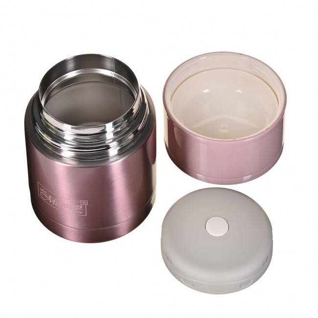 Dinner thermos Maestro MR-1636-60 600 ml, pink Dinner thermos Maestro MR-1636-60 600 ml, pink
