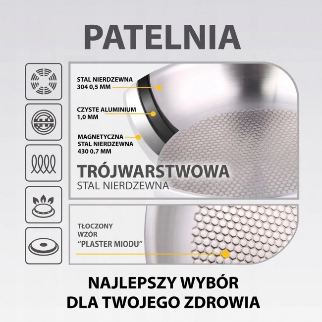 HONEYCOMB Steel Frying Pan MAESTRO MR-1228 20 cm (MR-1228-20)