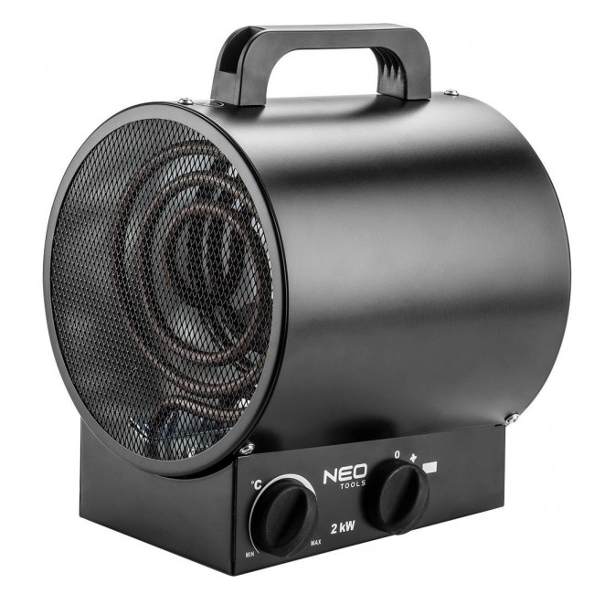 NEO TOOLS 90-065 electric space heater Stainless steel 2000 W Black NEO TOOLS 90-065 electric space heater Stainless steel 2000 W Black
