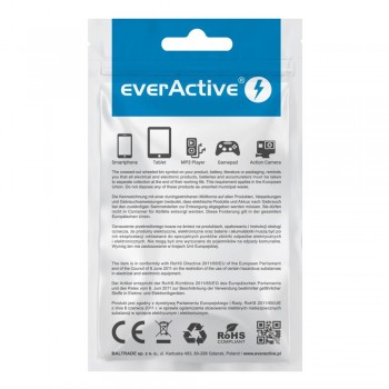 everActive cable USB-C 1m - Black, braided, quick charge, 3A - CBB-1CB