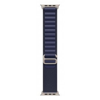 Apple 49mm Navy Alpine Loop - Large - Natural Titanium Finish