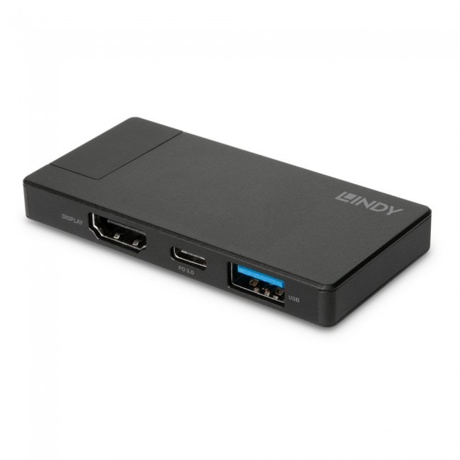 Lindy DST-Micro, USB-C Laptop Micro Docking Station with 4K Support and 100W Pass-Through Charging Lindy DST-Micro, USB-C Laptop Micro Docking Station with 4K Support and 100W Pass-Through Charging